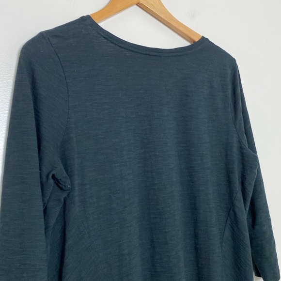 J. Jill Pure Jill Swing Tunic Slub Cotton Blend 3/4 Sleeve Lightweight Top Sz M - Picture 7 of 12